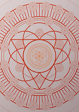 Red Orange Sacred Geometry
