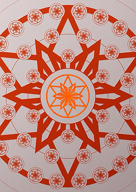 Red Orange Sacred Geometry
