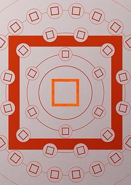 Red Orange Sacred Geometry