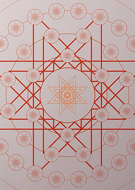 Red Orange Sacred Geometry