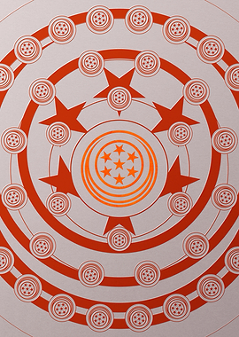 Red Orange Sacred Geometry
