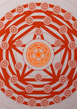 Red Orange Sacred Geometry