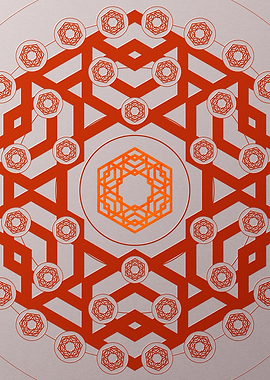 Red Orange Sacred Geometry