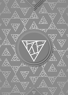 Gray Geometric Glyph Rune