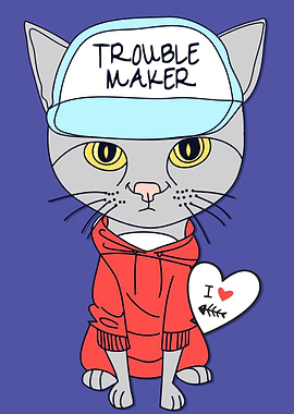 trouble maker cat