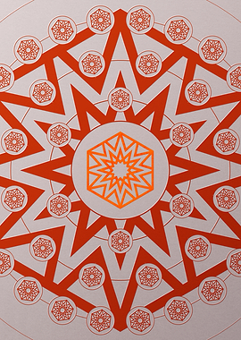 Red Orange Sacred Geometry