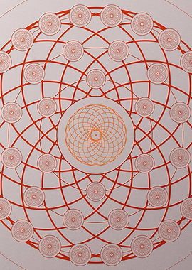 Red Orange Sacred Geometry