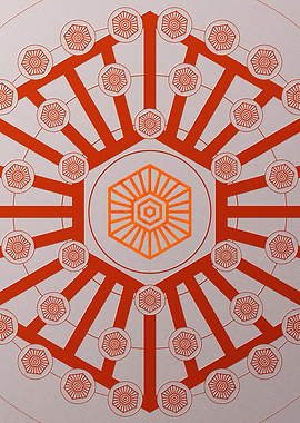 Red Orange Sacred Geometry