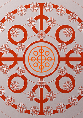 Red Orange Sacred Geometry