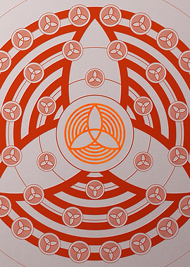 Red Geometric Celtic Knot