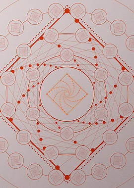 Red Orange Sacred Geometry