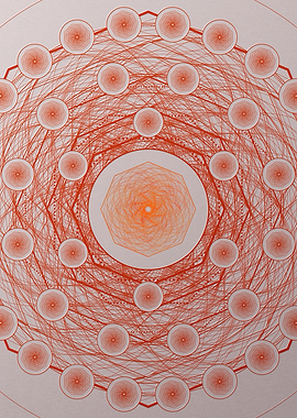 Red Orange Sacred Geometry