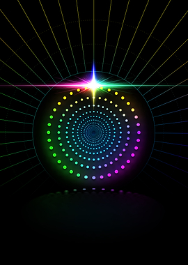 Neon Sacred Geometry Glyph