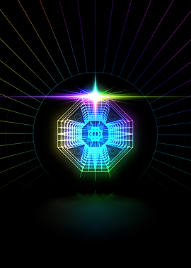 Neon Sacred Geometry Glyph