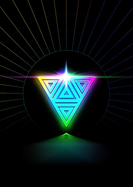 Neon Geometric Glyph Rune