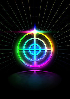 Neon Glyph Mandala Rune