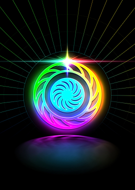 Neon Geometric Glyph Rune