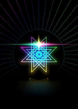 Neon Glyph Mandala Rune