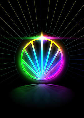 Neon Glyph Mandala Rune