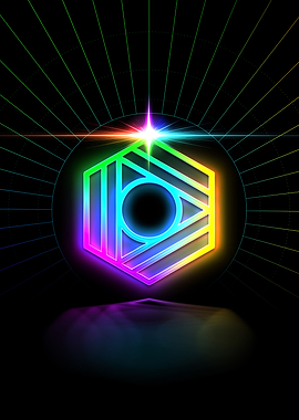 Neon Geometric Glyph Rune
