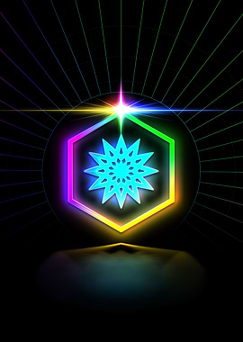 Neon Glyph Mandala Rune