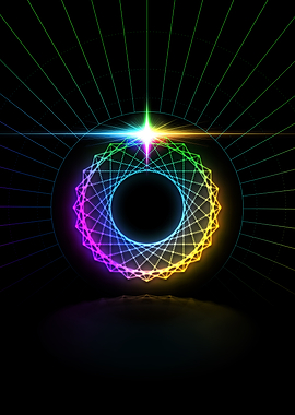 Neon Geometric Glyph Rune