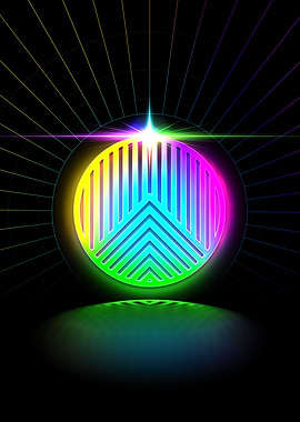 Neon Geometric Glyph Rune