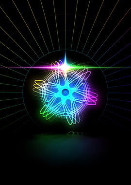 Neon Geometric Glyph Rune