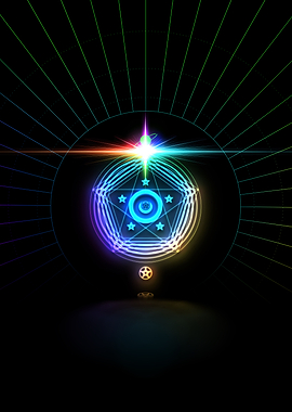 Neon Glyph Mandala Rune