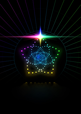 Neon Geometric Glyph Rune