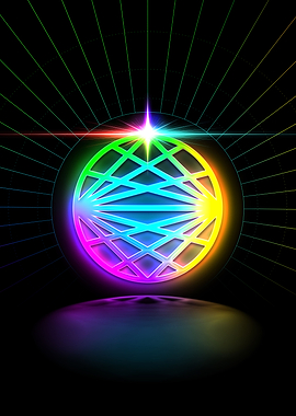Neon Glyph Mandala Rune