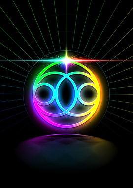 Neon Geometric Glyph Rune