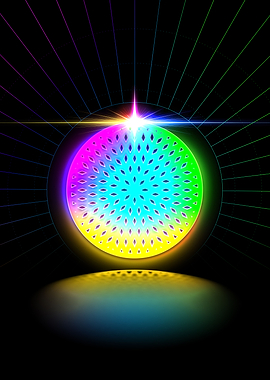 Neon Sacred Geometry Glyph