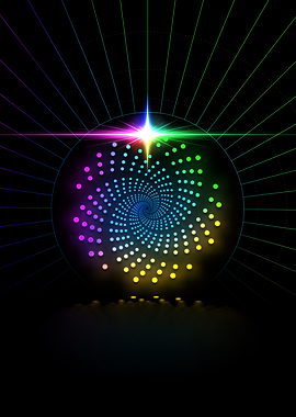 Neon Sacred Geometry Glyph