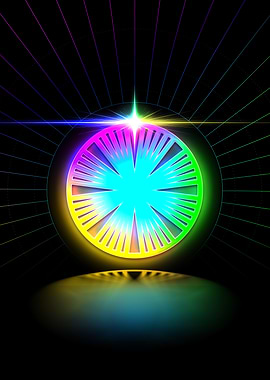 Neon Geometric Glyph Rune