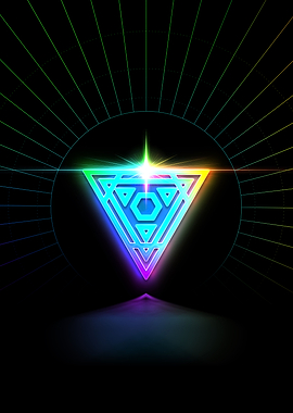 Neon Glyph Mandala Rune