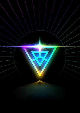 Neon Geometric Glyph Rune