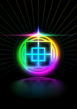 Neon Glyph Mandala Rune