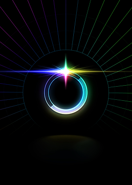 Neon Glyph Mandala Rune