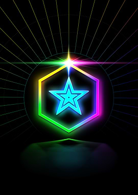 Neon Glyph Mandala Rune