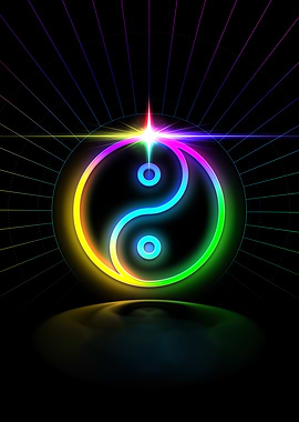 Neon Glyph Mandala Rune