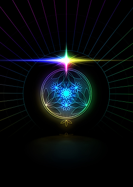 Neon Glyph Mandala Rune