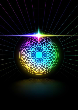 Neon Geometric Glyph Rune