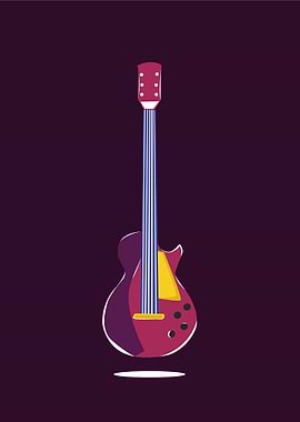 Electric Guitar pop art