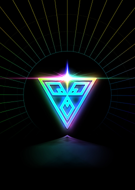 Neon Glyph Mandala Rune