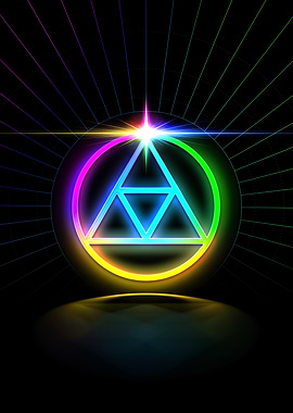 Neon Geometric Glyph Rune