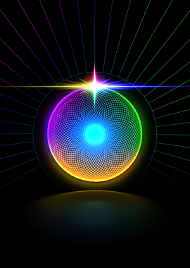 Neon Sacred Geometry Glyph