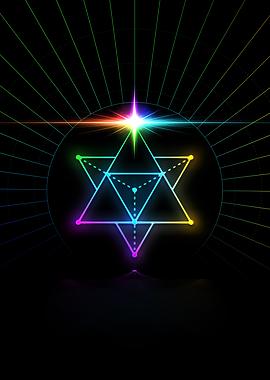 Neon Geometric Glyph Rune