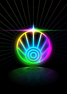 Neon Geometric Glyph Rune