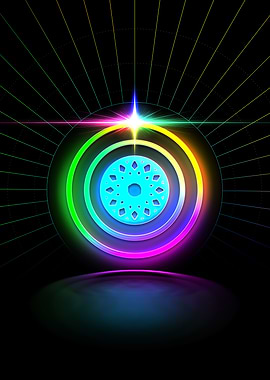 Neon Glyph Mandala Rune